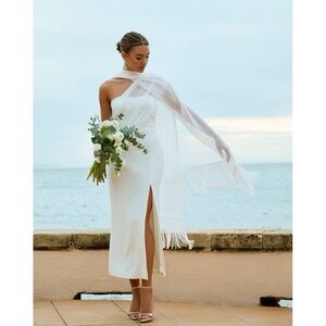 NEW Lady Pipa White Scarf Dress